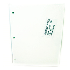 Braille Paper, Heavyweight 8.5 x 11 3 Hole Punch