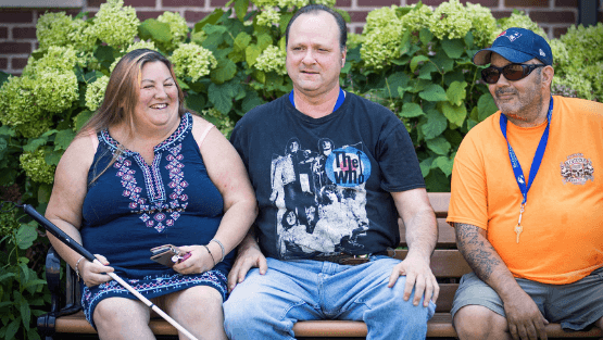 Alumni of the Carroll Center for the Blind talk about how important their training was in a YouTube video.